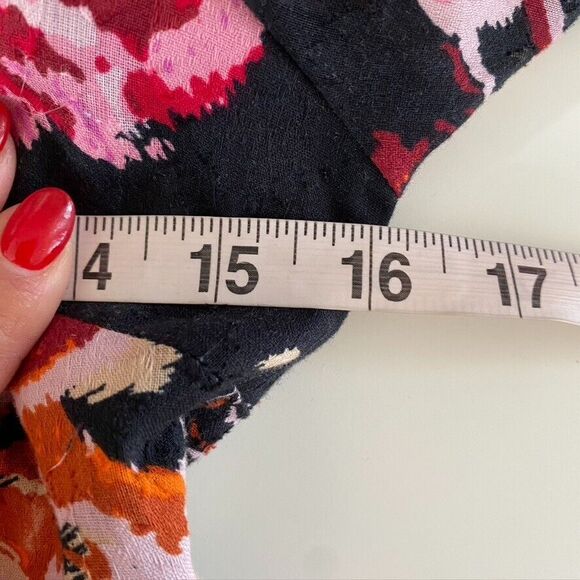 Anthropologie Floral Maxi Dress S Black Pink Blossom Tiered Dark Romantic Boho - Picture 14 of 16